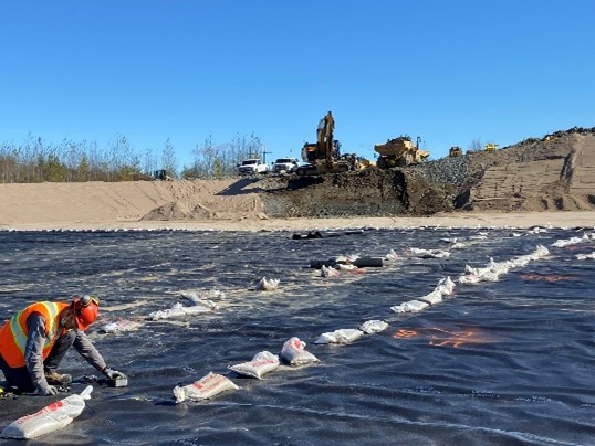 Mine Waste Rock Pad with Enviro Liner 3