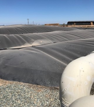 Positive pressure digester cover in application